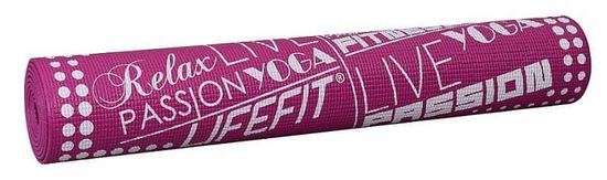 LIFEFIT Gymnastická podložka SLIMFIT, 173x58x0,4cm, bordó