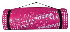 LIFEFIT Podložka YOGA MAT EXKLUZIV PLUS, 180x58x1,5cm, světle růžová