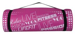 LIFEFIT Podložka YOGA MAT EXKLUZIV PLUS, 180x58x1,5cm, bordó