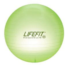 LIFEFIT Gymnastický míč TRANSPARENT 65 cm, sv. zelený