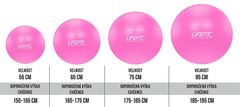 LIFEFIT Gymnastický míč ANTI-BURST 65 cm, růžový