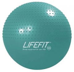 LIFEFIT Gymnastický masážní míč MASSAGE BALL 55 cm, tyrkysový