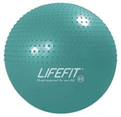 LIFEFIT Gymnastický masážní míč MASSAGE BALL 65 cm, tyrkysový