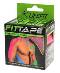 LIFEFIT Kinesiontape 5cmx5m, růžová