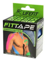 LIFEFIT Kinesiontape 5cmx5m, tmavě modrá