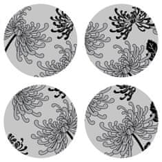 AG Design Japonské květy na ušlechtilé šedém podkladu, Felt Mat , 10x10 cm, FM 4709