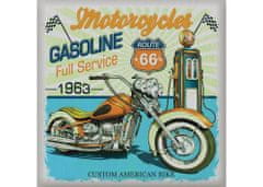 AG Design Samolepka na zeď, SS 3851, USA Motorka, 30x30 cm
