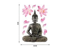 AG Design Samolepka na zeď, SM 3447, Budha, 42,5x65 cm