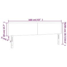 Vidaxl Čelo postele 2 ks šedé 80 x 5 x 78/88 cm umělá kůže