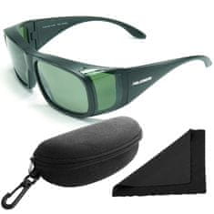 Polarized Brýle sluneční 202 - obroučky černé / skla tmavá / polarizační / pouzdro a utěrka / přes dioptrické brýle