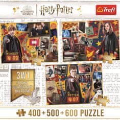 Trefl Puzzle Harry Potter: Ron, Hermiona a Harry 400 + 500 + 600 dílků