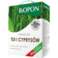 BROS Biopon 3kg granulované hnojivo pro ostřice a cypřiše