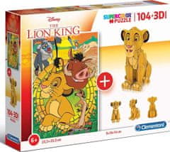 Clementoni  Puzzle Lví král 104 dílků a 3D puzzle Simba