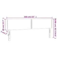 Vidaxl Čela postele 2 ks světle šedá 80x5x78/88 cm samet