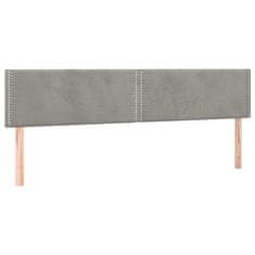 Greatstore Box spring postel s matrací světle šedá 200x200 cm samet