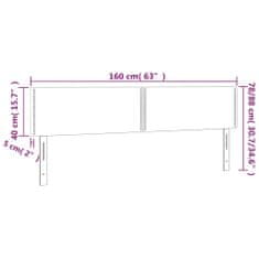 Vidaxl Čelo postele 2 ks šedé 80 x 5 x 78/88 cm umělá kůže