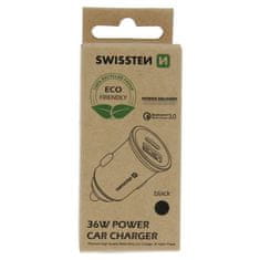 SWISSTEN CL ADAPTÉR POWER DELIVERY USB-C +QUICK CHARGE 3.0 36W METAL ČERNÝ (ECO)