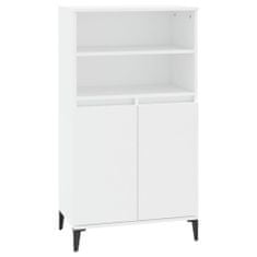 Greatstore Skříň highboard bílá 60 x 36 x 110 cm kompozitní dřevo