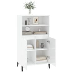 Vidaxl Skříň highboard bílá s vysokým leskem 60 x 36 x 110 cm kompozit