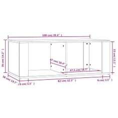 Greatstore Konferenční stolek dub sonoma 100x50x36 cm kompozitní dřevo