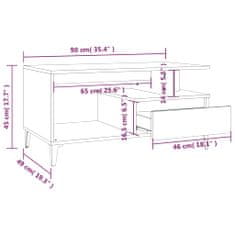 Greatstore Konferenční stolek dub sonoma 90x49x45 cm kompozitní dřevo