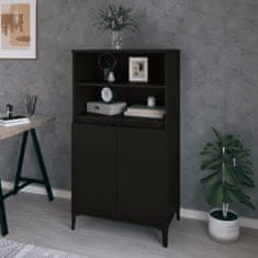 Vidaxl Skříň highboard černá 60 x 36 x 110 cm kompozitní dřevo