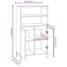 Vidaxl Skříň highboard dub sonoma 60 x 36 x 110 cm kompozitní dřevo