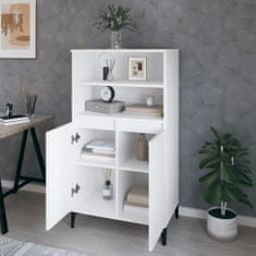 Greatstore Skříň highboard bílá 60 x 36 x 110 cm kompozitní dřevo