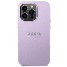 Guess GUHCP14LPSASBPU hard silikonové pouzdro iPhone 14 PRO 6.1" purple Saffiano Strap