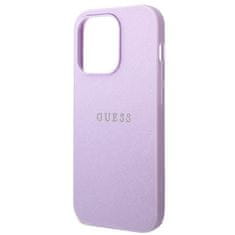 Guess GUHCP14LPSASBPU hard silikonové pouzdro iPhone 14 PRO 6.1" purple Saffiano Strap