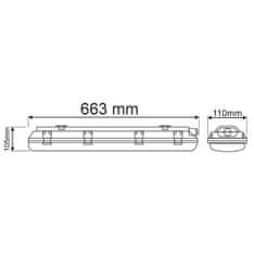 LUMILED Hermetické svítidlo LED 2xT8 G13 IP65 60cm