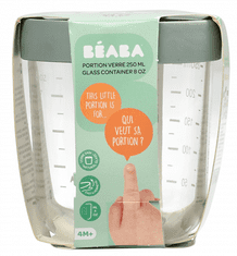 Béaba Kelímek na jídlo skleněný 250ml Eucalyptus Green