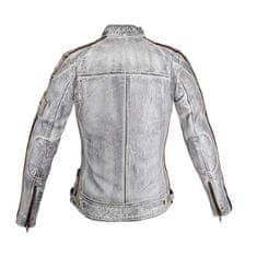 W-TEC Dámská kožená moto bunda Sheawen Lady White New Barva bílá, Velikost XS