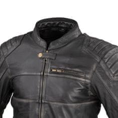W-TEC Pánská kožená moto bunda Suit Barva vintage černá, Velikost XL