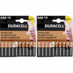 Basic DURACELL Základní AAA LR03 alkalické baterie 20 ks