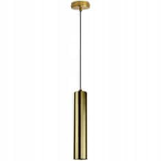 Basic Závěsná lampa NAPOLI 1x GU10 Tube Tube Overhang Gold