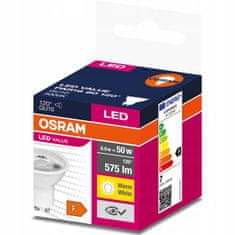 Basic 10x LED žárovka GU10 6,9W = 50W 575lm 3000K OSRAM