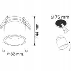 Basic Vestavné svítidlo SPOT LED lampa GU10 Pohyblivá trubice