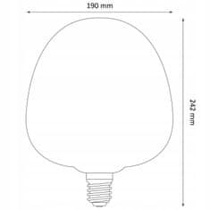 Basic Dekorativní LED žárovka E27 FILAMENT 4W 50lm Smoke