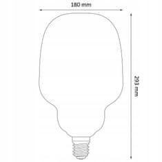 Basic Dekorativní LED žárovka E27 FILAMENT 4W S180 Jantarová