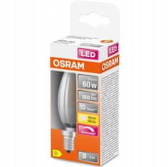 Osram Stmívatelná LED žárovka E14 SVÍČKA 5,5W = 60W 806lm 2700K Teplá bílá FILAMENT