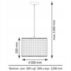 Basic Lustrová závěsná lampa LED 1x E27 Corals Boho RIBE