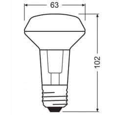 Osram 2x LED žárovka E27 R63 4,3W = 60W 350lm 2700K Teplá bílá