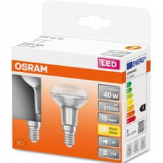 Osram 2x LED žárovka E14 R50 2,6W = 40W 210lm 2700K Teplá bílá 