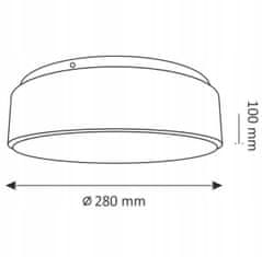 Basic Stropní svítidlo LED panelové stropní svítidlo 15W IP44