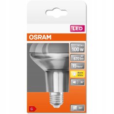Osram LED žárovka E27 R80 9,1W = 100W 670lm 2700K Teplá bílá