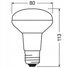 Osram LED žárovka E27 R80 9,1W = 100W 670lm 2700K Teplá bílá