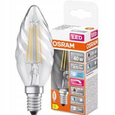 Osram Stmívatelná LED žárovka E14 BW35 3,4W = 40W 470lm 4000K Neutrální bílá FILAMENT