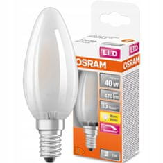 Osram Stmívatelná LED žárovka E14 SVÍČKA 4,8W= 40W 470lm 2700K Teplá bílá FILAMENT