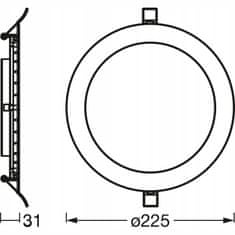 Basic 22W CCT 22,5cm SMART + WIFI splachovací LED panel